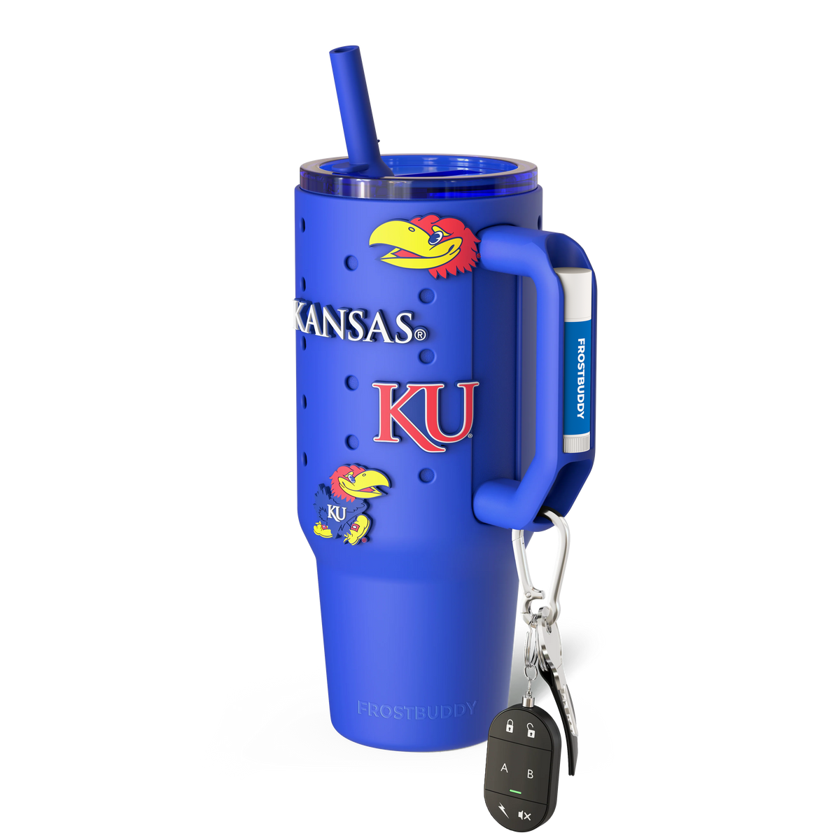Thicc Buddy 40oz | Kansas Jayhawks | Skin + Budz Bundle image 1