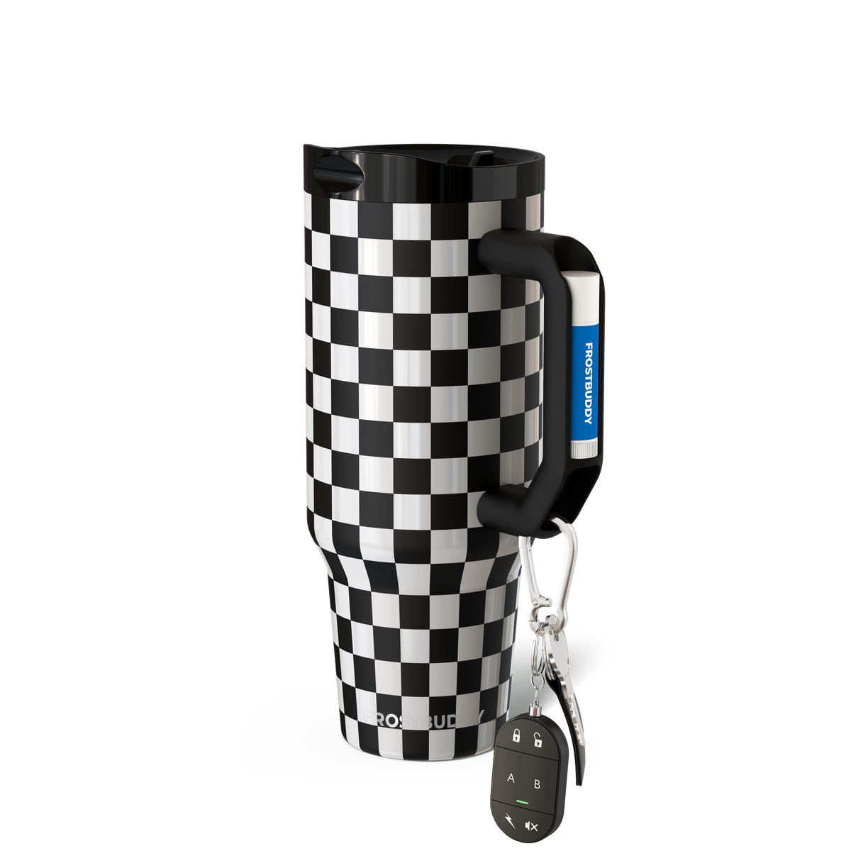 Thicc Buddy 40oz | Black & White Checkered image 1