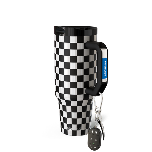 Thicc Buddy 40oz | Black & White Checkered image 1